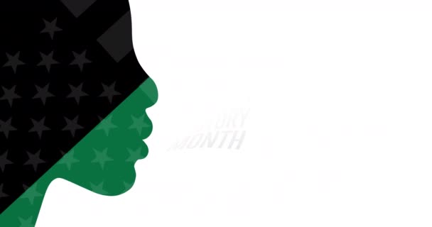 February National Black History Month Flat Holiday Animation Motion Graphic — 비디오
