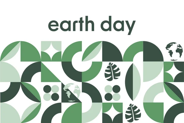 Joyeux Jour Terre Avril Concept Vacances Modèle Pour Fond Bannière — Image vectorielle