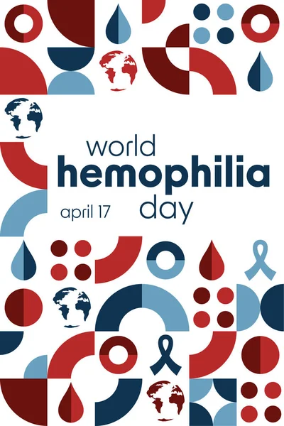 stock vector World Hemophilia Day. April 17. Holiday concept. Template for background, banner, card, poster with text inscription. Vector EPS10 illustration