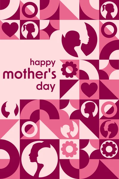 Happy Mothers Day Holiday Concept Template Background Banner Card Poster — Stock Vector