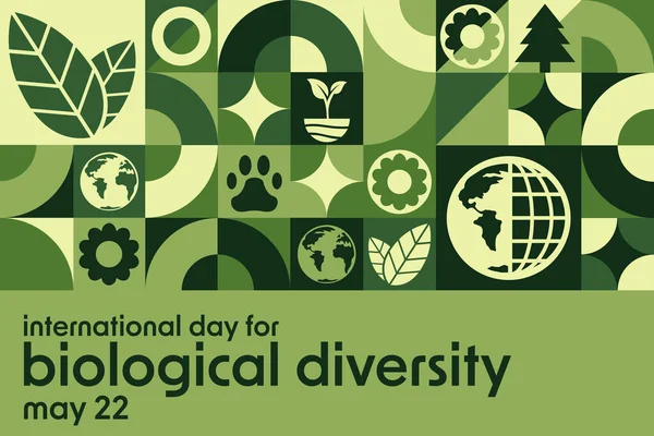 stock vector International Day for Biological Diversity. May 22. Holiday concept. Template for background, banner, card, poster with text inscription. Vector EPS10 illustration