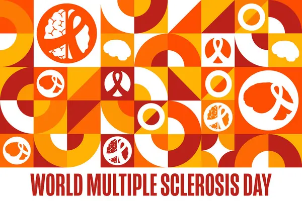 Día Mundial Esclerosis Múltiple Mayo Concepto Vacaciones Plantilla Para Fondo Ilustraciones de stock libres de derechos