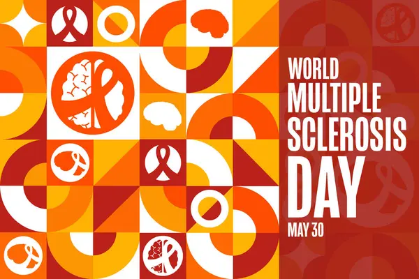 Día Mundial Esclerosis Múltiple Mayo Concepto Vacaciones Plantilla Para Fondo Gráficos vectoriales