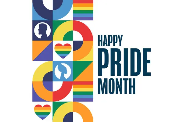 Happy Pride Month Lgbt June Holiday Concept Template Background Banner Vectores de stock libres de derechos
