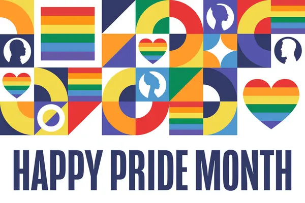 Happy Pride Month Lgbt June Holiday Concept Template Background Banner Vektorgrafik