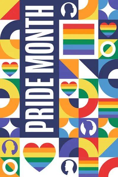 Happy Pride Month Lgbt June Holiday Concept Template Background Banner Ilustraciones de stock libres de derechos