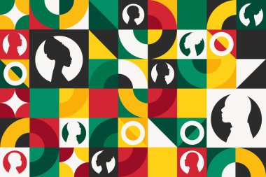 Haziran 'da. Özgürlük Günü. 19 Haziran. Kusursuz geometrik desen. Arkaplan, afiş, kart, poster için şablon. Vektör EPS10 illüstrasyonu