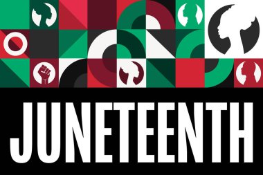 Haziran 'da. Özgürlük Günü. 19 Haziran. Tatil konsepti. Arkaplan, afiş, kart, yazılı poster şablonu. Vektör EPS10 illüstrasyonu