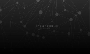 Soyut siyah arkaplan teknoloji bağlantısı. Düşük yalan makinesi, molekül ve iletişim geçmişi. Bağlantı yapısı. Vektör bilimi geçmişi. Çokgen.