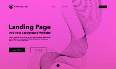 İniş Sayfası. Asbtract arkaplan web sitesi. Web siteleri ya da uygulamalar için şablon. Modern tasarım. Soyut vektör biçimi.