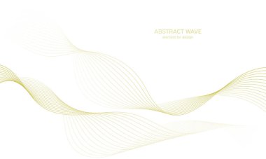 Tasarım için soyut renk dalga elemanı. Dijital frekans dengeleyici. Şekillendirilmiş satır sanatı arka planı. Vektör illüstrasyonu. Harmanlama araçları kullanılarak oluşturulan çizgilerle dalga. Eğri dalgalı çizgi, düz çizgi