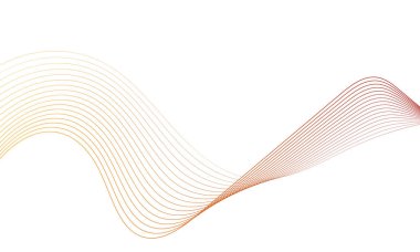Tasarım için soyut renkli dalga öğesi. Dijital frekans dengeleyici. Şekillendirilmiş satır sanatı arka planı. Vektör illüstrasyonu. Harmanlama araçları kullanılarak oluşturulan çizgilerle dalga. Eğri dalgalı çizgi, düz çizgi