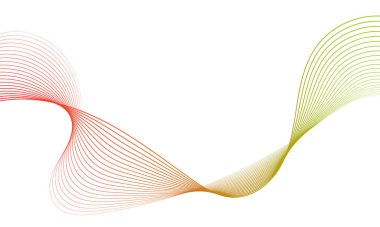 Tasarım için soyut renkli dalga öğesi. Dijital frekans dengeleyici. Şekillendirilmiş satır sanatı arka planı. Vektör illüstrasyonu. Harmanlama araçları kullanılarak oluşturulan çizgilerle dalga. Eğri dalgalı çizgi, düz çizgi