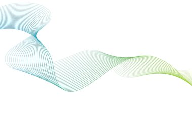 Tasarım için soyut renkli dalga öğesi. Dijital frekans dengeleyici. Şekillendirilmiş satır sanatı arka planı. Vektör illüstrasyonu. Harmanlama araçları kullanılarak oluşturulan çizgilerle dalga. Eğri dalgalı çizgi, düz çizgi