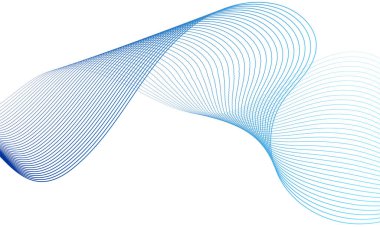 Tasarım için soyut renkli dalga öğesi. Dijital frekans dengeleyici. Şekillendirilmiş satır sanatı arka planı. Vektör illüstrasyonu. Harmanlama araçları kullanılarak oluşturulan çizgilerle dalga. Eğri dalgalı çizgi, düz çizgi