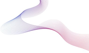 Tasarım için soyut renkli dalga öğesi. Dijital frekans dengeleyici. Şekillendirilmiş satır sanatı arka planı. Vektör illüstrasyonu. Harmanlama araçları kullanılarak oluşturulan çizgilerle dalga. Eğri dalgalı çizgi, düz çizgi