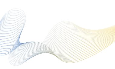 Tasarım için soyut renkli dalga öğesi. Dijital frekans dengeleyici. Şekillendirilmiş satır sanatı arka planı. Vektör illüstrasyonu. Harmanlama araçları kullanılarak oluşturulan çizgilerle dalga. Eğri dalgalı çizgi, düz çizgi