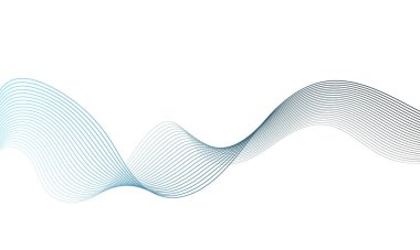 Tasarım için soyut renkli dalga öğesi. Dijital frekans dengeleyici. Şekillendirilmiş satır sanatı arka planı. Vektör illüstrasyonu. Harmanlama araçları kullanılarak oluşturulan çizgilerle dalga. Eğri dalgalı çizgi, düz çizgi