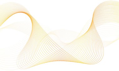 Tasarım için soyut renkli dalga öğesi. Dijital frekans dengeleyici. Şekillendirilmiş satır sanatı arka planı. Vektör illüstrasyonu. Harmanlama araçları kullanılarak oluşturulan çizgilerle dalga. Eğri dalgalı çizgi, düz çizgi