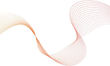 Tasarım için soyut renkli dalga öğesi. Dijital frekans dengeleyici. Şekillendirilmiş satır sanatı arka planı. Vektör illüstrasyonu. Harmanlama araçları kullanılarak oluşturulan çizgilerle dalga. Eğri dalgalı çizgi, düz çizgi