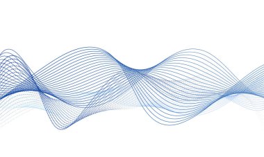 Tasarım için soyut renkli dalga öğesi. Dijital frekans dengeleyici. Şekillendirilmiş satır sanatı arka planı. Vektör illüstrasyonu. Harmanlama araçları kullanılarak oluşturulan çizgilerle dalga. Eğri dalgalı çizgi, düz çizgi