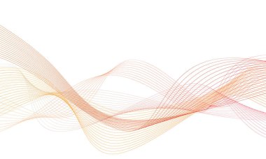 Tasarım için soyut renkli dalga öğesi. Dijital frekans dengeleyici. Şekillendirilmiş satır sanatı arka planı. Vektör illüstrasyonu. Harmanlama araçları kullanılarak oluşturulan çizgilerle dalga. Eğri dalgalı çizgi, düz çizgi