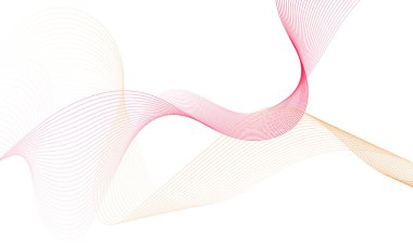 Tasarım için soyut renkli dalga öğesi. Dijital frekans dengeleyici. Şekillendirilmiş satır sanatı arka planı. Vektör illüstrasyonu. Harmanlama araçları kullanılarak oluşturulan çizgilerle dalga. Eğri dalgalı çizgi, düz çizgi