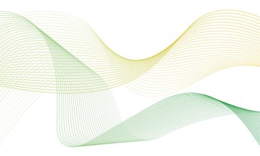 Tasarım için soyut renkli dalga öğesi. Dijital frekans dengeleyici. Şekillendirilmiş satır sanatı arka planı. Vektör illüstrasyonu. Harmanlama araçları kullanılarak oluşturulan çizgilerle dalga. Eğri dalgalı çizgi, düz çizgi