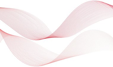 Tasarım için soyut renkli dalga öğesi. Dijital frekans dengeleyici. Şekillendirilmiş satır sanatı arka planı. Vektör illüstrasyonu. Harmanlama araçları kullanılarak oluşturulan çizgilerle dalga. Eğri dalgalı çizgi, düz çizgi