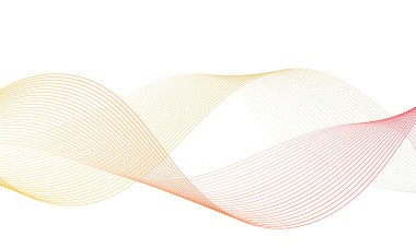 Tasarım için soyut renkli dalga öğesi. Dijital frekans dengeleyici. Şekillendirilmiş satır sanatı arka planı. Vektör illüstrasyonu. Harmanlama araçları kullanılarak oluşturulan çizgilerle dalga. Eğri dalgalı çizgi, düz çizgi