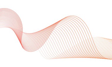 Tasarım için soyut renkli dalga öğesi. Dijital frekans dengeleyici. Şekillendirilmiş satır sanatı arka planı. Vektör illüstrasyonu. Harmanlama araçları kullanılarak oluşturulan çizgilerle dalga. Eğri dalgalı çizgi, düz çizgi