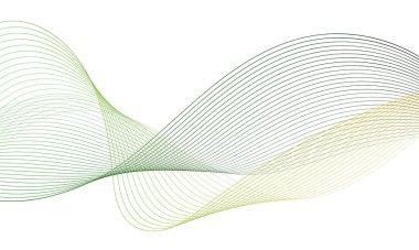 Tasarım için soyut renkli dalga öğesi. Dijital frekans dengeleyici. Şekillendirilmiş satır sanatı arka planı. Vektör illüstrasyonu. Harmanlama araçları kullanılarak oluşturulan çizgilerle dalga. Eğri dalgalı çizgi, düz çizgi