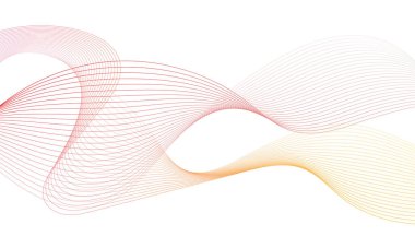 Tasarım için soyut renkli dalga öğesi. Dijital frekans dengeleyici. Şekillendirilmiş satır sanatı arka planı. Vektör illüstrasyonu. Harmanlama araçları kullanılarak oluşturulan çizgilerle dalga. Eğri dalgalı çizgi, düz çizgi