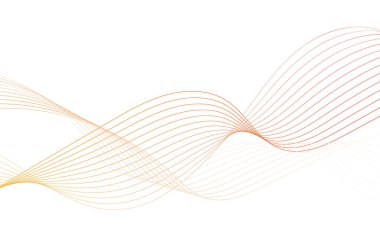 Tasarım için soyut renkli dalga öğesi. Dijital frekans dengeleyici. Şekillendirilmiş satır sanatı arka planı. Vektör illüstrasyonu. Harmanlama araçları kullanılarak oluşturulan çizgilerle dalga. Eğri dalgalı çizgi, düz çizgi