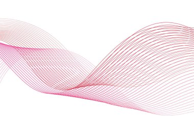 Tasarım için soyut renkli dalga öğesi. Dijital frekans dengeleyici. Şekillendirilmiş satır sanatı arka planı. Vektör illüstrasyonu. Harmanlama araçları kullanılarak oluşturulan çizgilerle dalga. Eğri dalgalı çizgi, düz çizgi