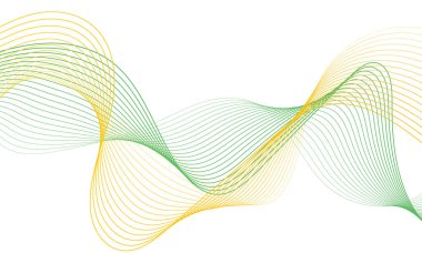 Tasarım için soyut renkli dalga öğesi. Dijital frekans dengeleyici. Şekillendirilmiş satır sanatı arka planı. Vektör illüstrasyonu. Harmanlama araçları kullanılarak oluşturulan çizgilerle dalga. Eğri dalgalı çizgi, düz çizgi