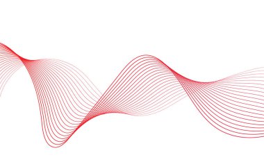 Tasarım için soyut renkli dalga öğesi. Dijital frekans dengeleyici. Şekillendirilmiş satır sanatı arka planı. Vektör illüstrasyonu. Harmanlama araçları kullanılarak oluşturulan çizgilerle dalga. Eğri dalgalı çizgi, düz çizgi