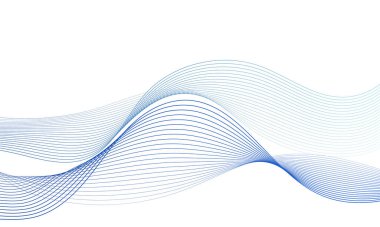 Tasarım için soyut renkli dalga öğesi. Dijital frekans dengeleyici. Şekillendirilmiş satır sanatı arka planı. Vektör illüstrasyonu. Harmanlama araçları kullanılarak oluşturulan çizgilerle dalga. Eğri dalgalı çizgi, düz çizgi