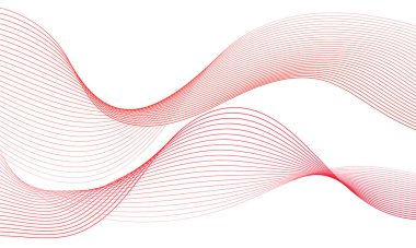 Tasarım için soyut renkli dalga öğesi. Dijital frekans dengeleyici. Şekillendirilmiş satır sanatı arka planı. Vektör illüstrasyonu. Harmanlama araçları kullanılarak oluşturulan çizgilerle dalga. Eğri dalgalı çizgi, düz çizgi