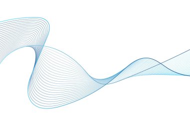 Tasarım için soyut renkli dalga öğesi. Dijital frekans dengeleyici. Şekillendirilmiş satır sanatı arka planı. Vektör illüstrasyonu. Harmanlama araçları kullanılarak oluşturulan çizgilerle dalga. Eğri dalgalı çizgi, düz çizgi