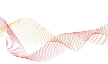 Tasarım için soyut renkli dalga öğesi. Dijital frekans dengeleyici. Şekillendirilmiş satır sanatı arka planı. Vektör illüstrasyonu. Harmanlama araçları kullanılarak oluşturulan çizgilerle dalga. Eğri dalgalı çizgi, düz çizgi