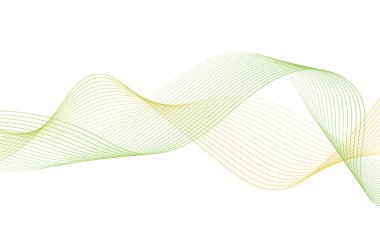 Tasarım için soyut renkli dalga öğesi. Dijital frekans dengeleyici. Şekillendirilmiş satır sanatı arka planı. Vektör illüstrasyonu. Harmanlama araçları kullanılarak oluşturulan çizgilerle dalga. Eğri dalgalı çizgi, düz çizgi