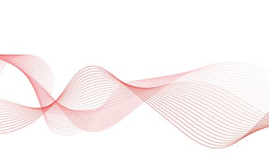 Tasarım için soyut renkli dalga öğesi. Dijital frekans dengeleyici. Şekillendirilmiş satır sanatı arka planı. Vektör illüstrasyonu. Harmanlama araçları kullanılarak oluşturulan çizgilerle dalga. Eğri dalgalı çizgi, düz çizgi