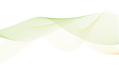 Tasarım için soyut renkli dalga öğesi. Dijital frekans dengeleyici. Şekillendirilmiş satır sanatı arka planı. Vektör illüstrasyonu. Harmanlama araçları kullanılarak oluşturulan çizgilerle dalga. Eğri dalgalı çizgi, düz çizgi