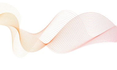 Tasarım için soyut renkli dalga öğesi. Dijital frekans dengeleyici. Şekillendirilmiş satır sanatı arka planı. Vektör illüstrasyonu. Harmanlama araçları kullanılarak oluşturulan çizgilerle dalga. Eğri dalgalı çizgi, düz çizgi