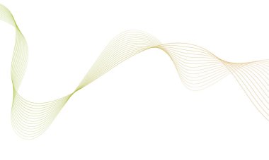 Tasarım için soyut renkli dalga öğesi. Dijital frekans dengeleyici. Şekillendirilmiş satır sanatı arka planı. Vektör illüstrasyonu. Harmanlama araçları kullanılarak oluşturulan çizgilerle dalga. Eğri dalgalı çizgi, düz çizgi