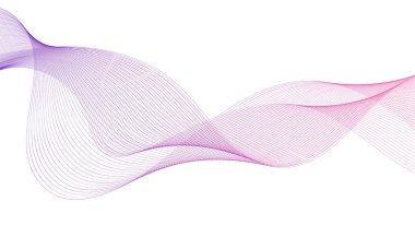 Tasarım için soyut renkli dalga öğesi. Dijital frekans dengeleyici. Şekillendirilmiş satır sanatı arka planı. Vektör illüstrasyonu. Harmanlama araçları kullanılarak oluşturulan çizgilerle dalga. Eğri dalgalı çizgi, düz çizgi