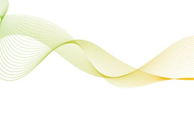 Tasarım için soyut renkli dalga öğesi. Dijital frekans dengeleyici. Şekillendirilmiş satır sanatı arka planı. Vektör illüstrasyonu. Harmanlama araçları kullanılarak oluşturulan çizgilerle dalga. Eğri dalgalı çizgi, düz çizgi