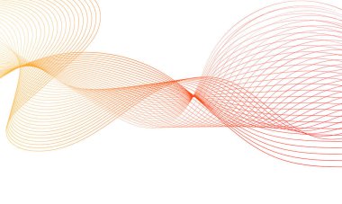 Tasarım için soyut renkli dalga öğesi. Dijital frekans dengeleyici. Şekillendirilmiş satır sanatı arka planı. Vektör illüstrasyonu. Harmanlama araçları kullanılarak oluşturulan çizgilerle dalga. Eğri dalgalı çizgi, düz çizgi