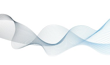 Tasarım için soyut renkli dalga öğesi. Dijital frekans dengeleyici. Şekillendirilmiş satır sanatı arka planı. Vektör illüstrasyonu. Harmanlama araçları kullanılarak oluşturulan çizgilerle dalga. Eğri dalgalı çizgi, düz çizgi
